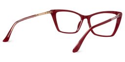 Douglass Cat Eye Red Glasses4