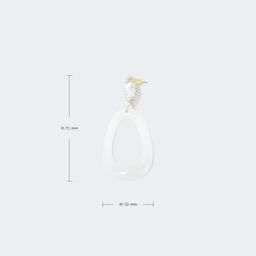 Stylish Polished White Earrings3