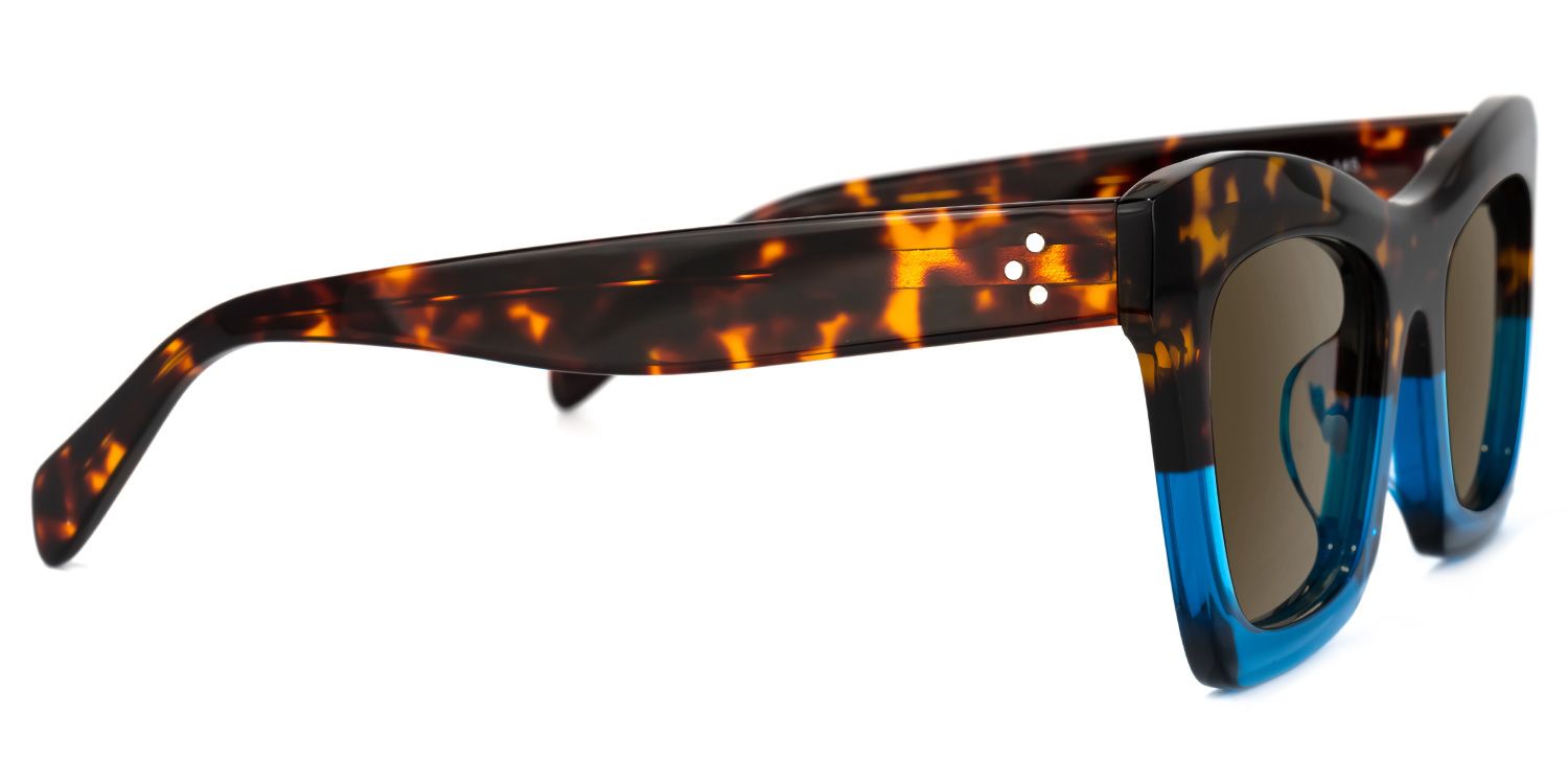 Benitez Rectangle Blue Sunglasses for Women & Men | ZEELOOL CA2