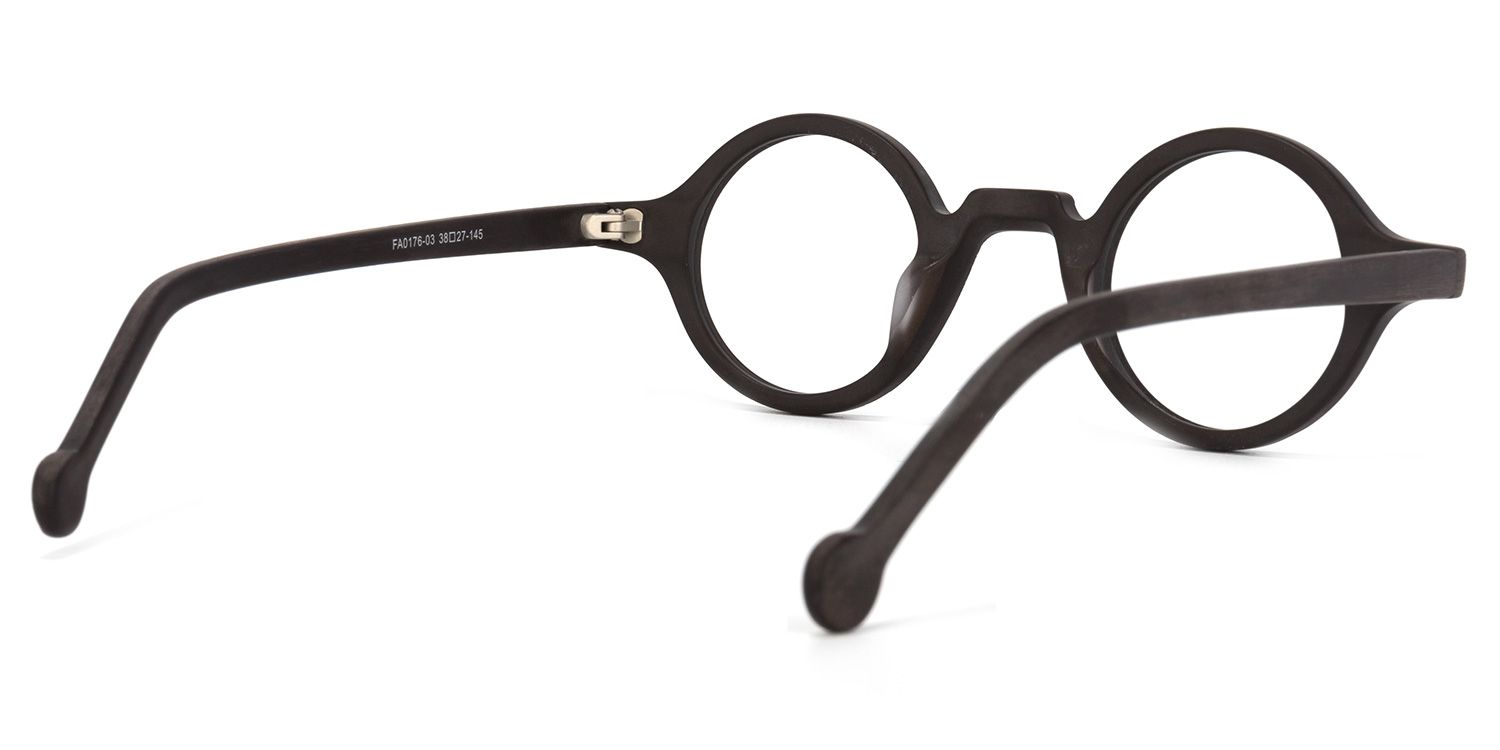 Round Burnt Umber Glasses | Zeelool Eyeglasses Online4