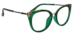Dalton Cat Eye Dark Green Glasses2