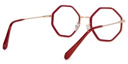 Nathaniel Geometric Red Glasses4