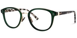 Matthew Round Green Glasses2