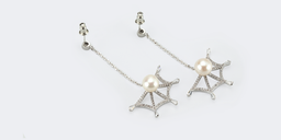 Vintage Long Chain Pearl Earrings 2