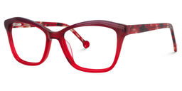 Cheryl Rectangle Red Glasses3