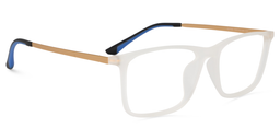 Chick Rectangle White Glasses3