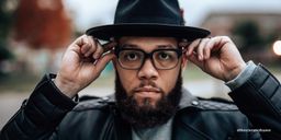 Colin Rectangle Black-Gray Glasses1