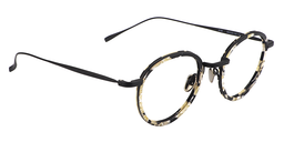 Tamara Round Black & Clear Glasses3