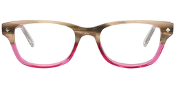 Samantha Rectangle Bright Pink Glasses0