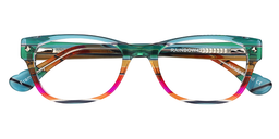 Meredith Rectangle Green Glasses1
