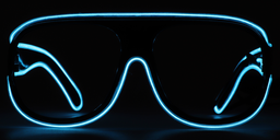 Glowing Blue Aviator Eyeglasses5