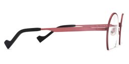 Fernando Round Dark-Red Glasses3