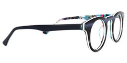 Abigail Round Dark-Blue Glasses3