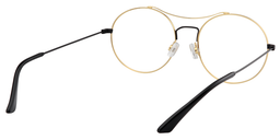 Abel Aviator Black-Gold Glasses5