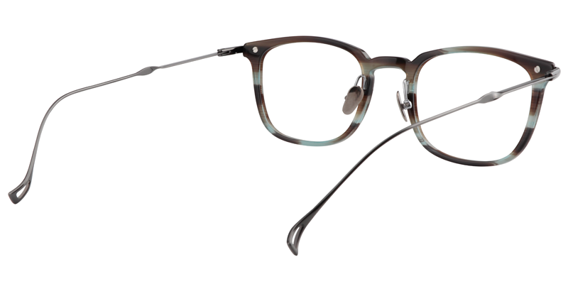 Rectangle Green Floral Glasses | Zeelool Eyeglasses5