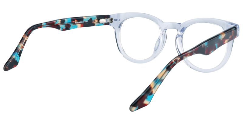 Round Translucent Blue Glasses5