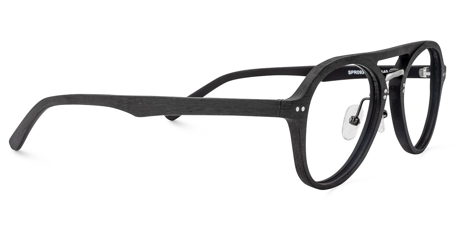 Aviator Black Glasses | Zeelool Glasses3