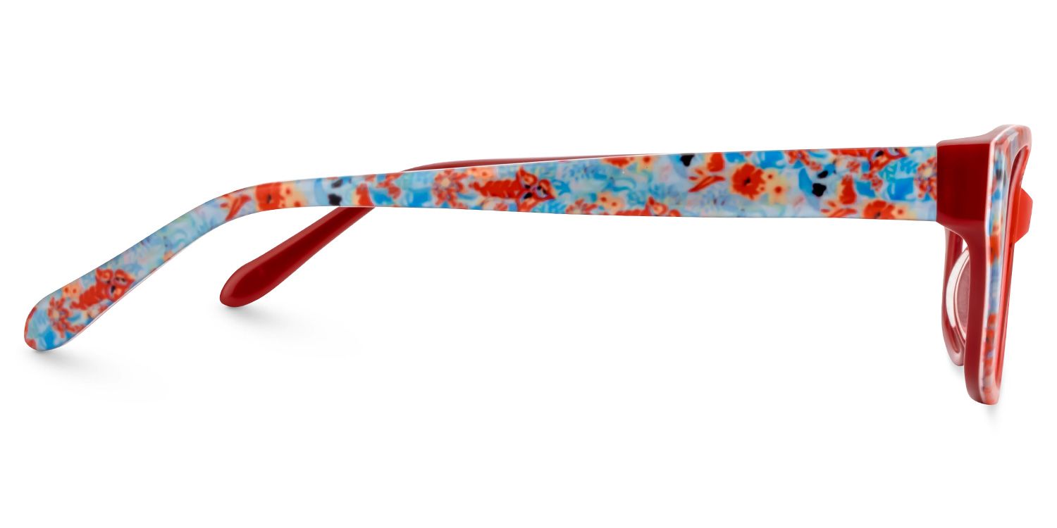 Rectangle Red Glasses | Zeelool Glasses3