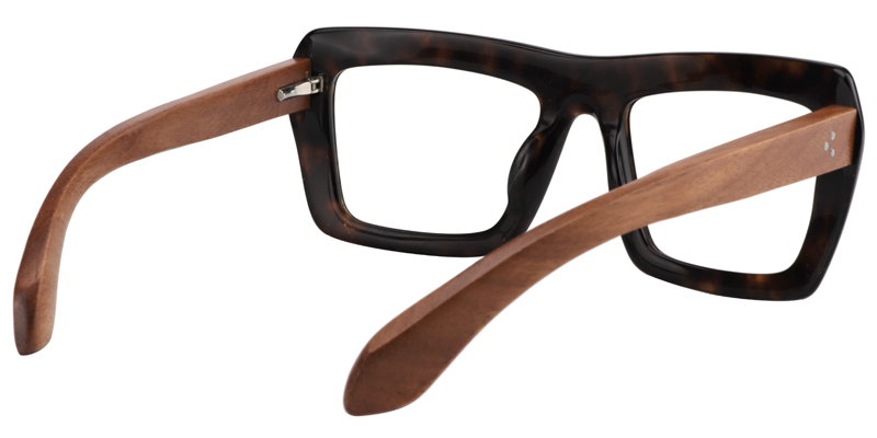 Rectangle Black-Gold Glasses5