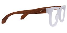 Diana Rectangle White Glasses3