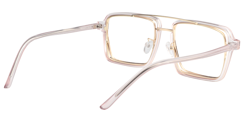 Aviator Pink-Gold Glasses | Zeelool Eyewear5