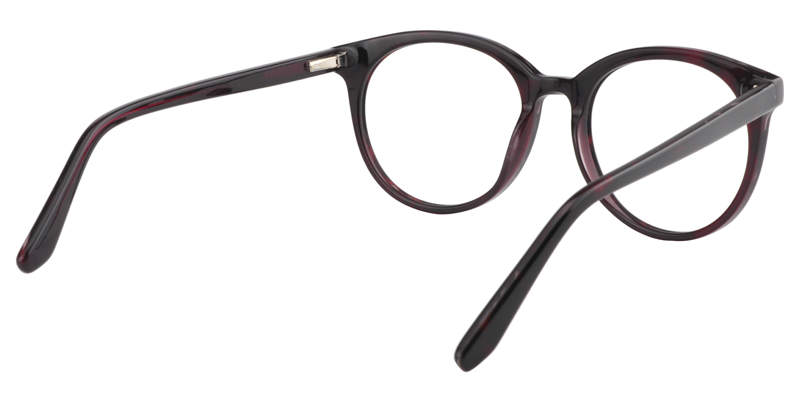 Round Red-Floral Glasses | Zeelool Eyeglasses5