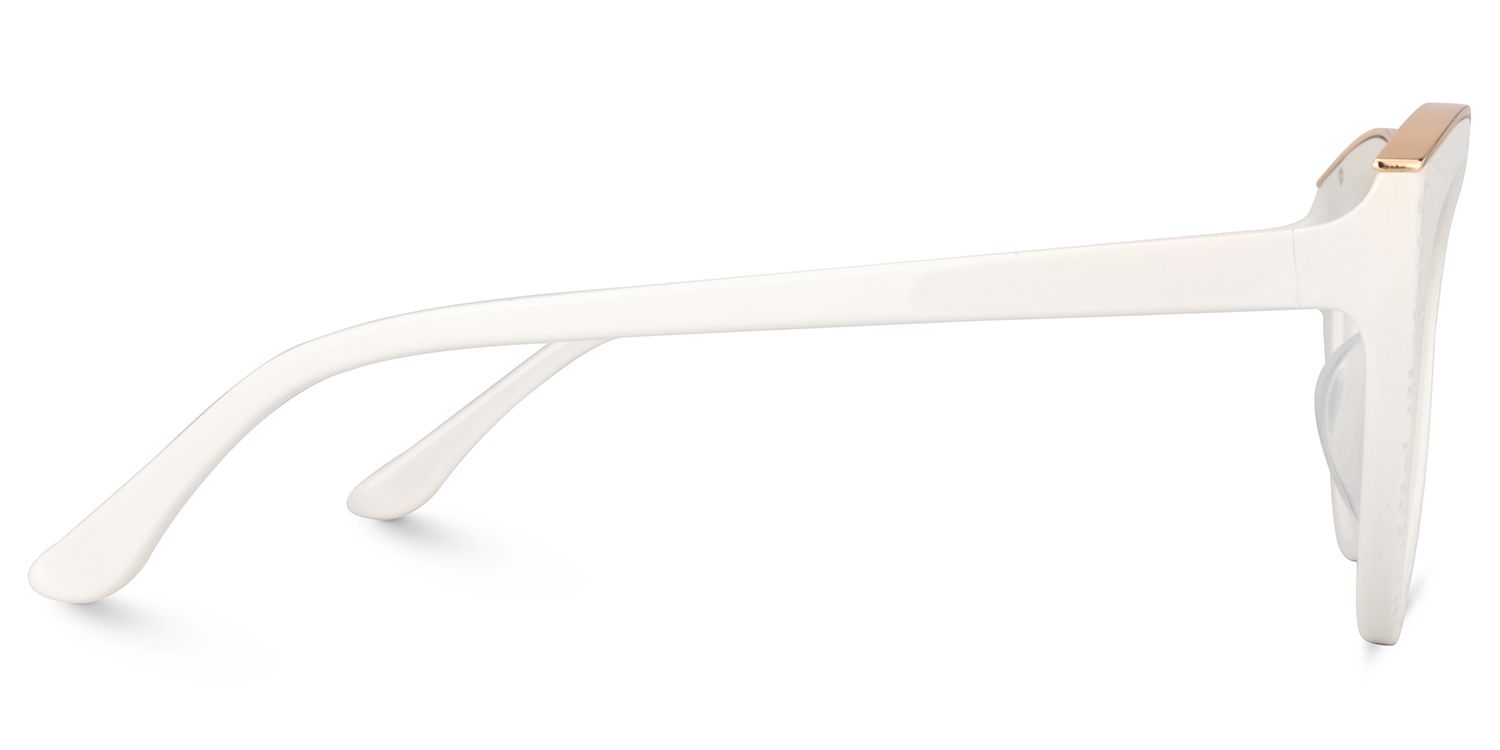 Cateye White Glasses3