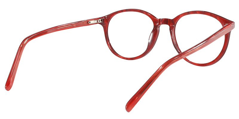 Round Red Glasses | Zeelool Eyeglass Frames5