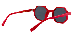 Andrea Geometric Red Sunglasses5