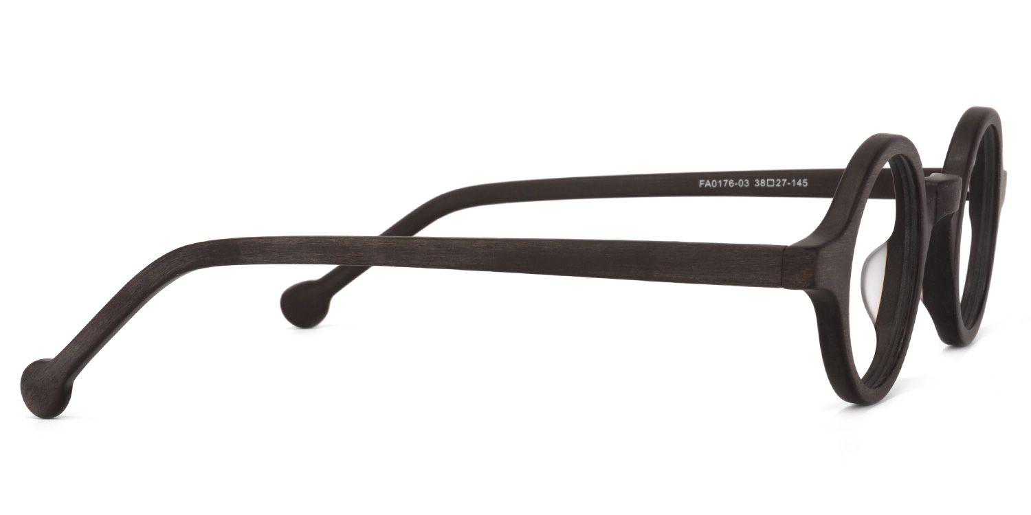 Round Burnt Umber Glasses | Zeelool Eyeglasses Online3