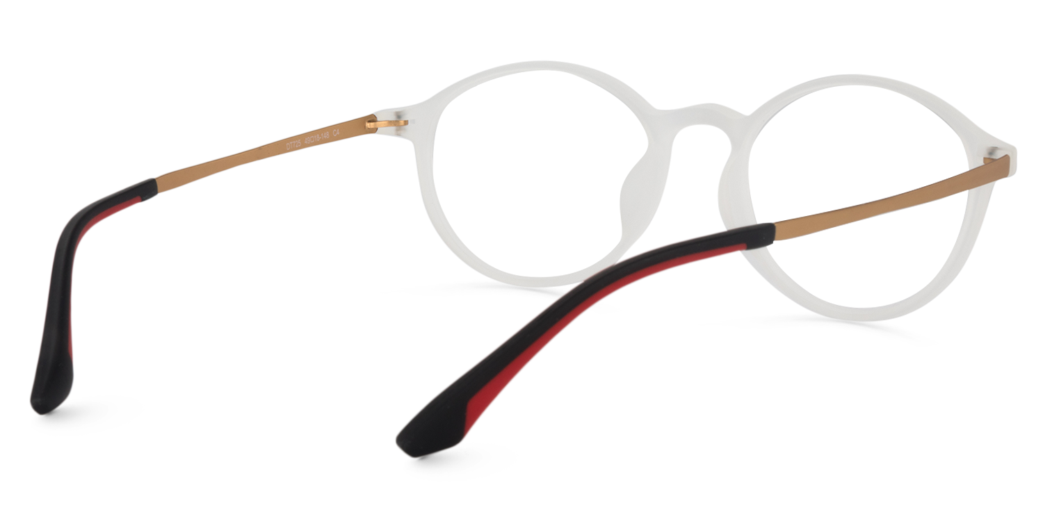 Round White Glasses | Zeelool Glasses5