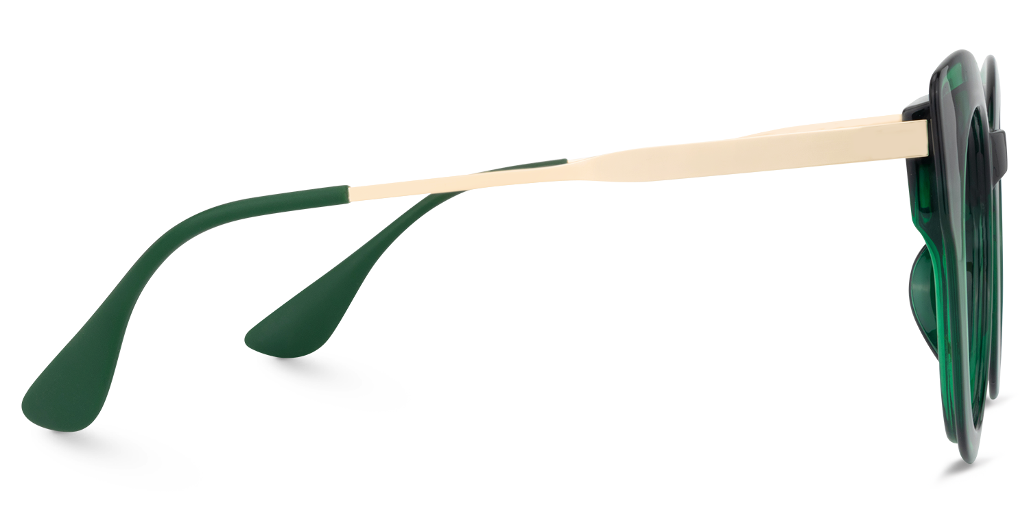 Cat Eye Dark Green Glasses | Zeelool Glasses3