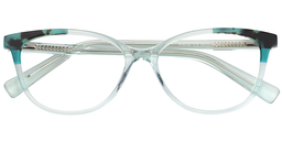 Fiona Cat Eye Green Glasses1