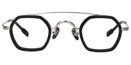 Corrine Geometric Silver Glasses0