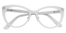 Christine Cat Eye White Glasses1