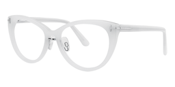 Christine Cat Eye White Glasses2