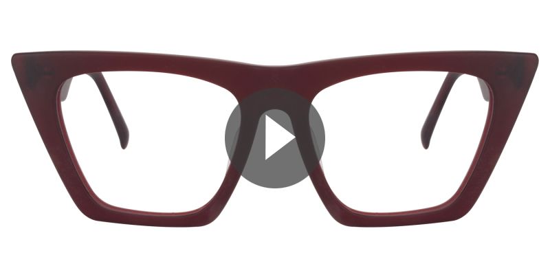 Cecile Cat Eye Red Glasses