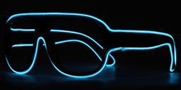 Glowing Blue Aviator Eyeglasses1