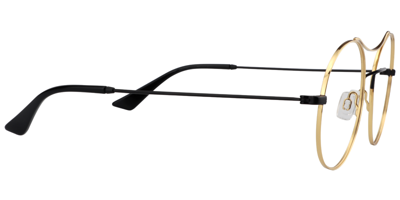 Aviator Black-Gold Glasses | Zeelool Eyeglass Frames4