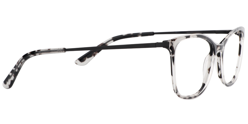 Rectangle Black-Clear Glasses | Zeelool Eyeglasses4