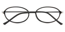 Amy Oval Black Eyeglasses5