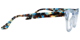 Ariel Round Translucent Blue Glasses4