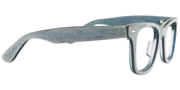 Mike Rectangle Light Blue Glasses 5