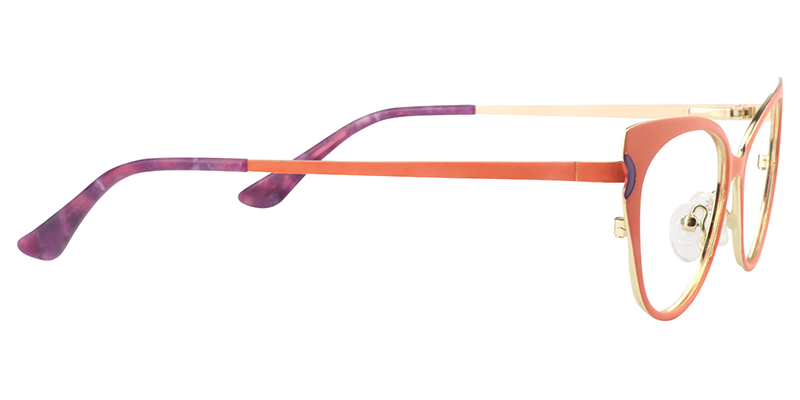 Cateye Living Coral Glasses | Zeelool Eyeglass Frames4