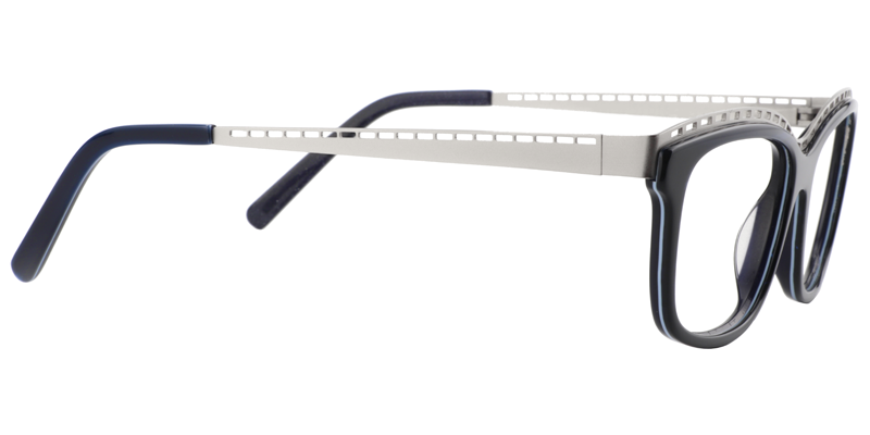 Rectangle Dark Blue Glasses4