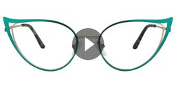 Phoenix Cateye Green Glasses0