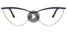 Hedy  Cateye Dark Blue Glasses0