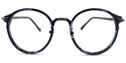 Christine Round Blue Floral Eyeglasses0