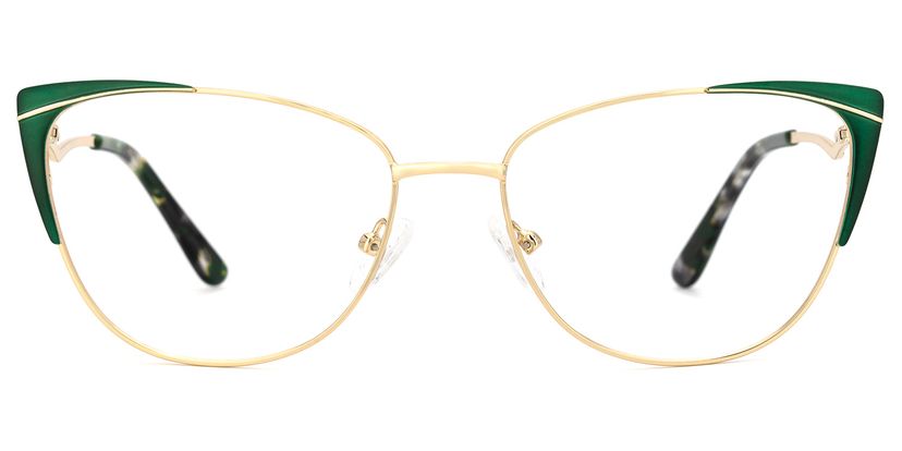 Jannette Cateye Green Glasses