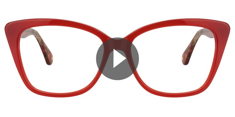 Square Red Glasses | Zeelool Glasses0